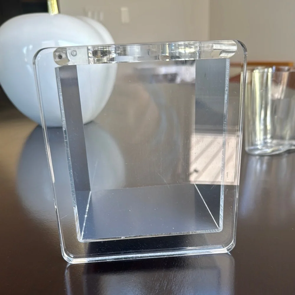 Lucite Mirror Cube Tissue Holder - Picture 5 of 9